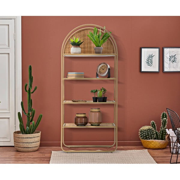 Naturalny metalowy regał 80x180 cm Panama – Mauro Ferretti-image-1