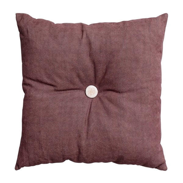 Poduszka z wypełnieniem Button 45x45 cm, różowa