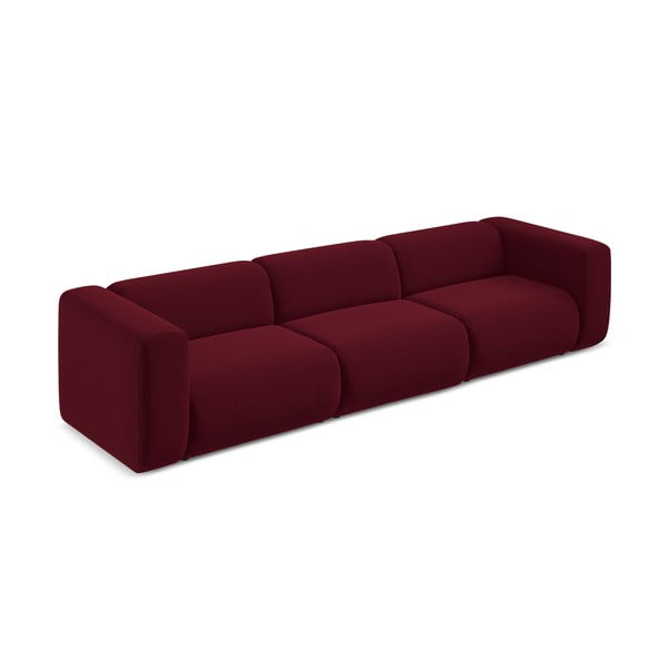 Bordowa aksamitna sofa 319 cm Ekahi – Makamii-image-3