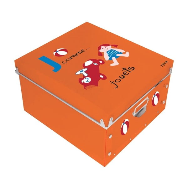 Pomarańczowe pudełko Incidence ABC, 32x32 cm