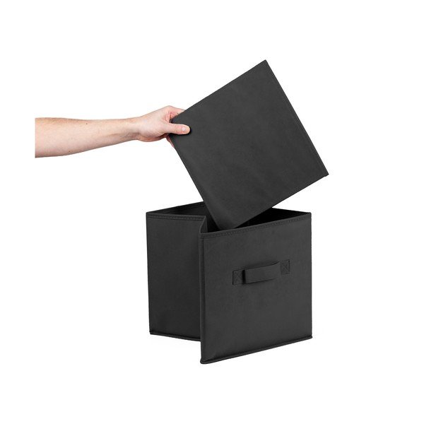 Czarny tekstylny pojemnik 31x31x31 cm – Compactor-image-1