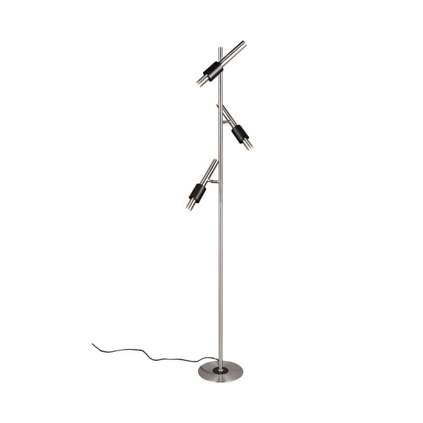 Lampa stojąca LED w czarno-srebrnym kolorze (wysokość 150 cm) Ikaris – Trio Select-image-4