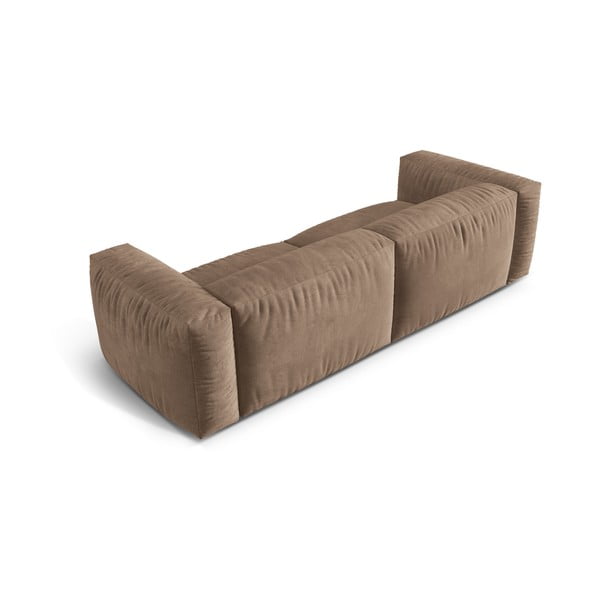 Jasnobrązowa aksamitna sofa modułowa 240 cm Martina – Micadoni -image-2
