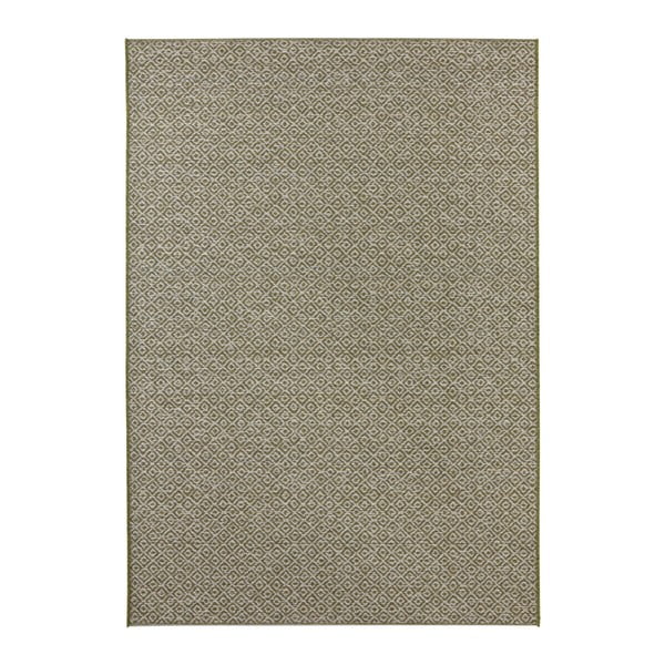 Zielony dywan odpowiedni na zewnątrz Elle Decoration Bloom Croix, 80x150 cm