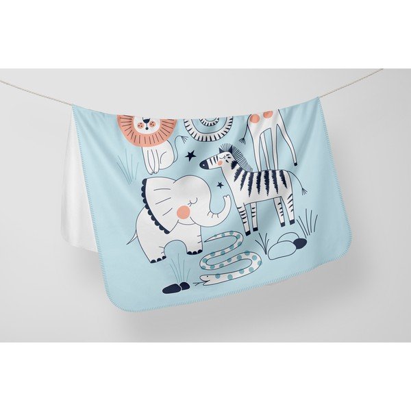 Niebieski koc dziecięcy 85x125 cm – OYO kids-image-1