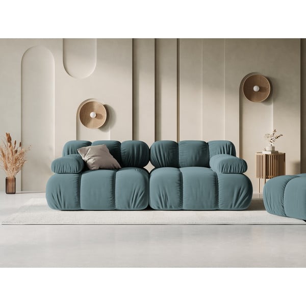 Morska aksamitna sofa 188 cm Bellis – Micadoni Home-image-1