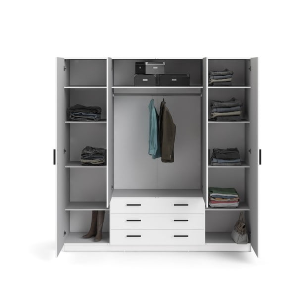 Biała szafa 196x200 cm Sprint – Tvilum-image-2