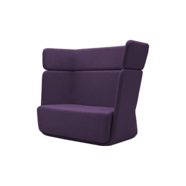 Ciemnofioletowy fotel Softline Basket Eco Cotton Lilac