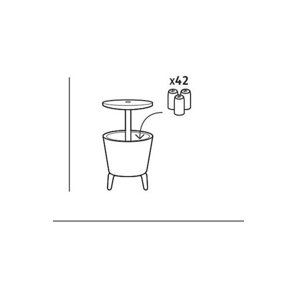 Plastikowy okrągły stolik ogrodowy z pojemnikiem na lód ø 49,5 cm Cool – Keter-image-4