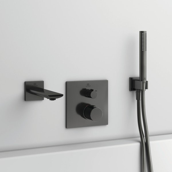 Antracytowa metalowa słuchawka prysznicowa IdealRain – Ideal Standard-image-1