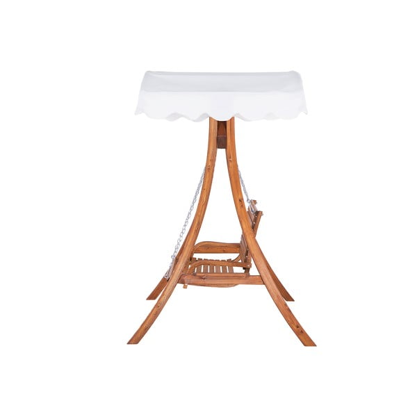 Drewniana huśtawka ogrodowa z daszkiem Monobeli Swingy-image-3