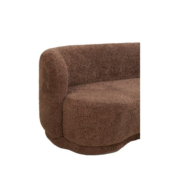 Ciemnobrązowa sofa z materiału bouclé 175 cm Amelie – Light & Living-image-3