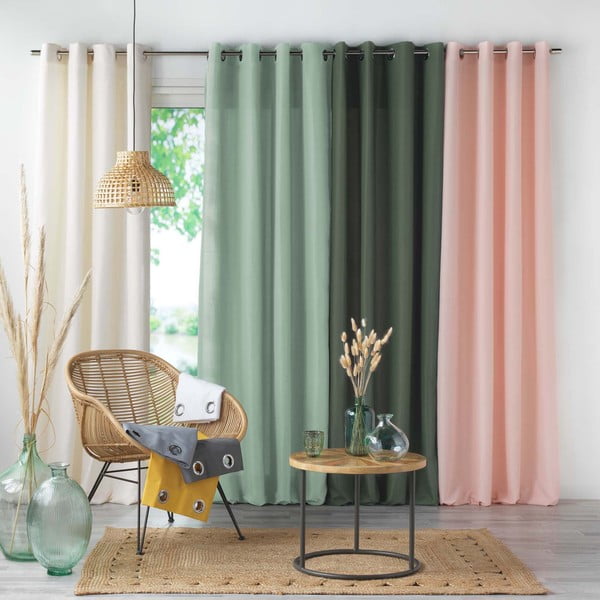 Bordowa zasłona z mikrowłókna 140x260 cm Absolu – douceur d'intérieur-image-3