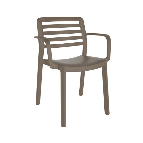 Zestaw 4 czekoladowobrązowych foteli ogrodowych Resol Wind-image-1