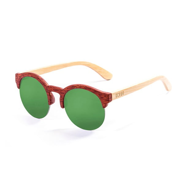Bambusowe okulary przeciwsłoneczne z zielonymi szkłami Ocean Sunglasses Sotavento Moody