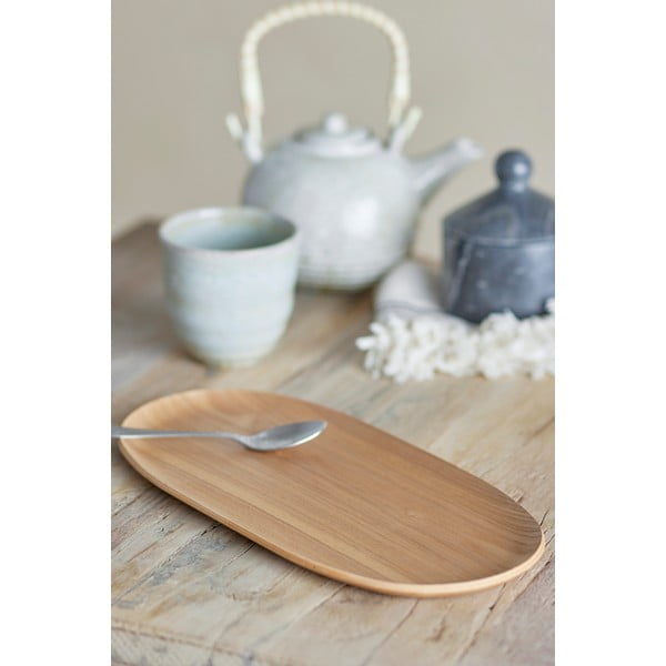 Taca dekoracyjna z drewna dębowego 15x31 cm Leyton – Bloomingville-image-1