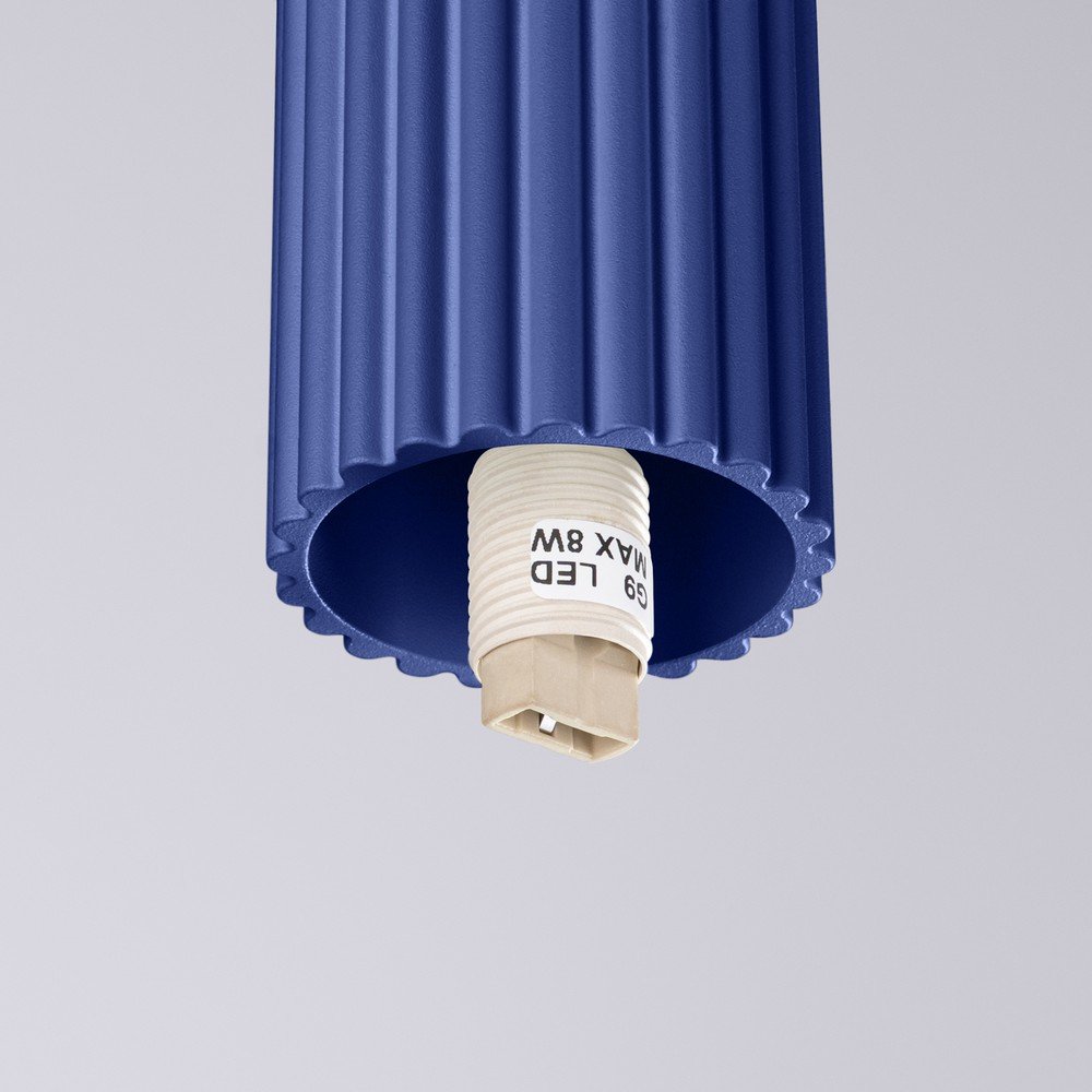 Niebieska lampa sufitowa ze szklanym kloszem ø 12 cm Orbital – Sollux (zdjęcie 3)