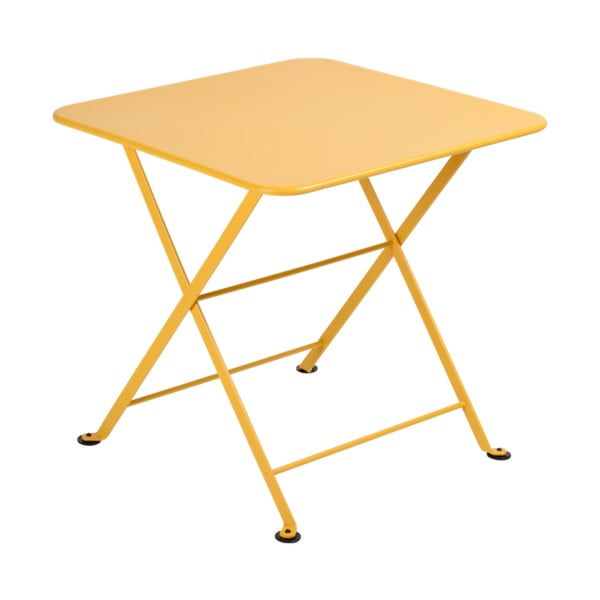 Żółty dziecięcy składany metalowy stół Fermob Tom Pouce