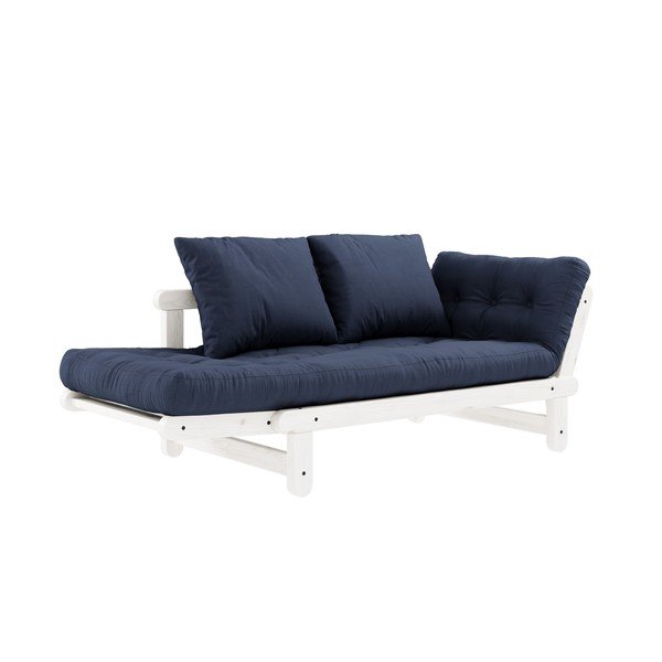 Sofa rozkładana z niebieskim pokryciem Karup Design Beat White/Navy-image-3