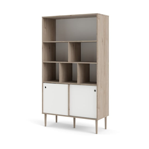 Biały regał z ramką w dekorze dębu Tvilum Rome, 99 x 176 cm-image-2