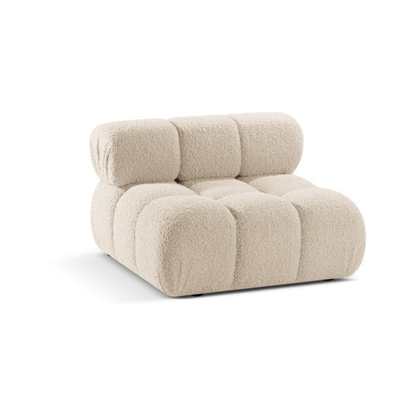 Beżowy moduł sofy z materiału bouclé (moduł środkowy) Bellis – Micadoni Home-image-3