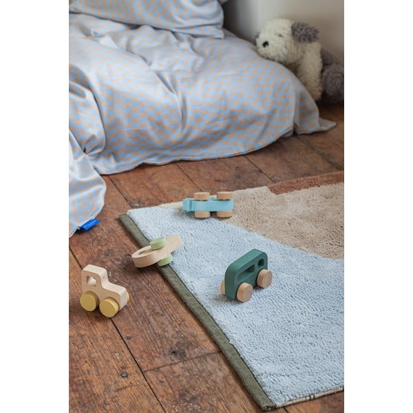 Jasnoniebiesko-beżowy bawełniany chodnik odpowiedni do prania 70x150 cm Figura – Mette Ditmer Denmark-image-1