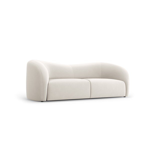 Biała aksamitna sofa 197 cm Santi – Interieurs 86-image-2