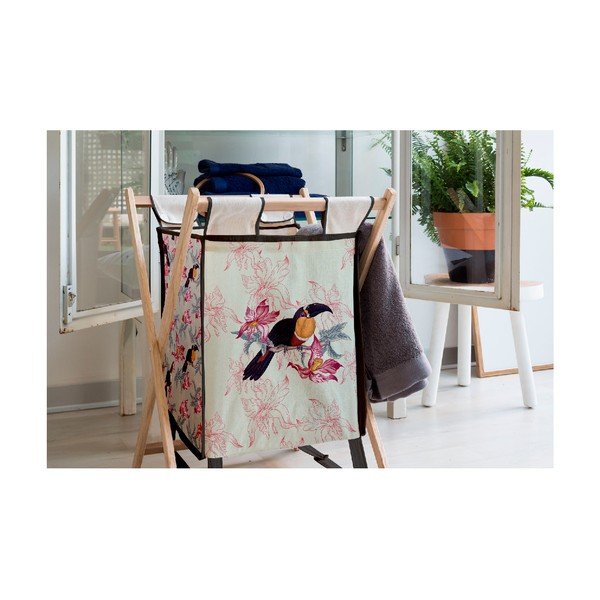Kosz na pranie z drewna sosnowego Madre Selva Toucan, 60 l-image-1