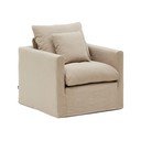 Beżowy lniany fotel Nora – Kave Home