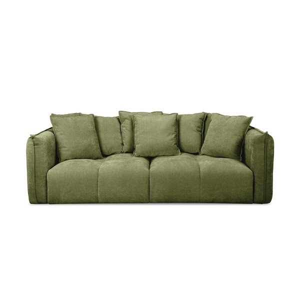 Zielona sofa z tkaniny szenilowej Harlem – Bobochic Paris
