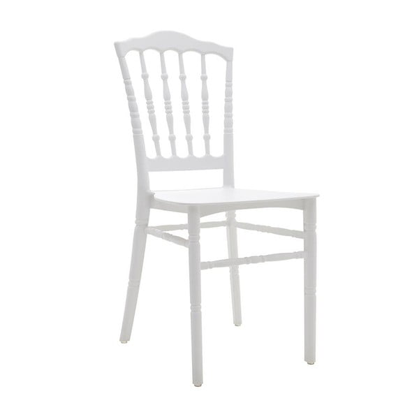 Białe krzesło z tworzywa sztucznego InArt Garden
