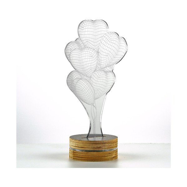 Lampa 3D stołowa Heart Ballons-image-1