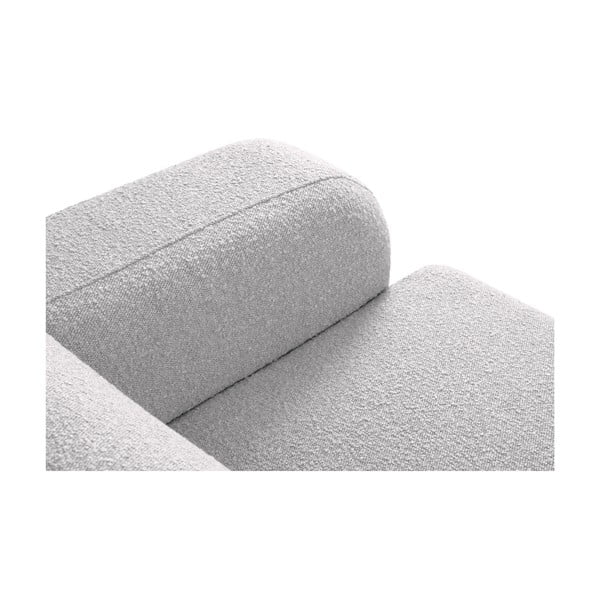 Jasnoszary fotel z materiału bouclé Molino – Micadoni Home-image-4