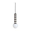 Czarna/szarobrązowa metalowa lampa wisząca ø 12 cm Rayado – Leitmotiv