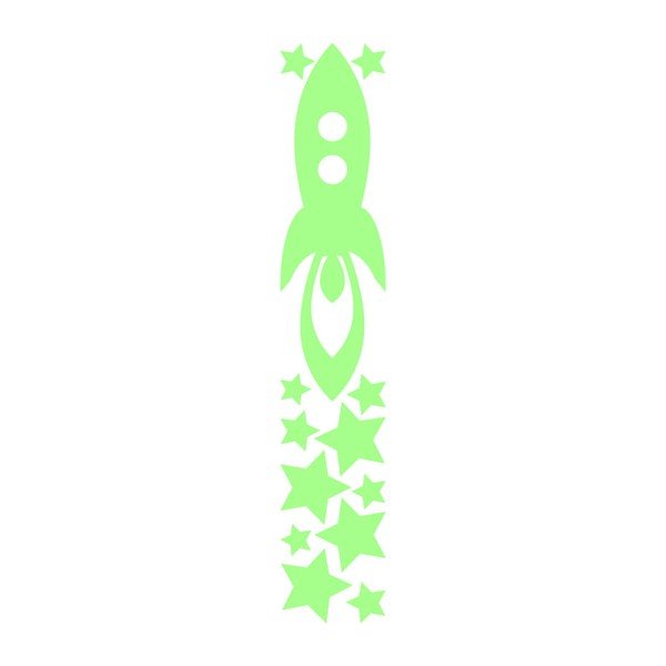 Naklejka świecąca Ambiance Rocket And Stars-image-2