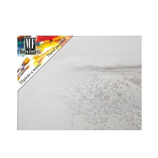 Ręcznie malowany obraz Mauro Ferretti Dipinto Su Tela Silver Stroke, 150x50 cm-image-2