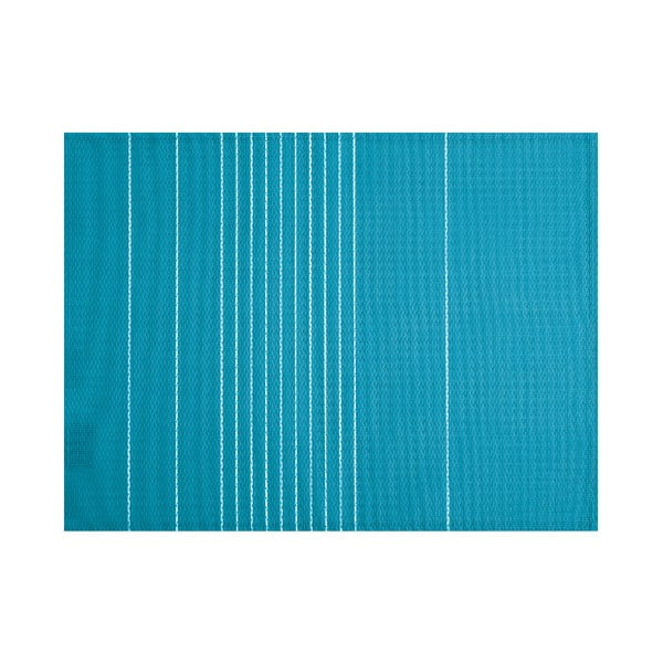 Turkusowa mata stołowa Tiseco Home Studio Stripe, 45x33 cm