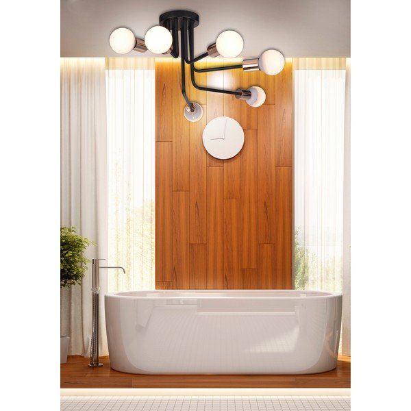 Lampa sufitowa w czarno-miedzianym kolorze 27x27 cm Spill – Candellux Lighting-image-1