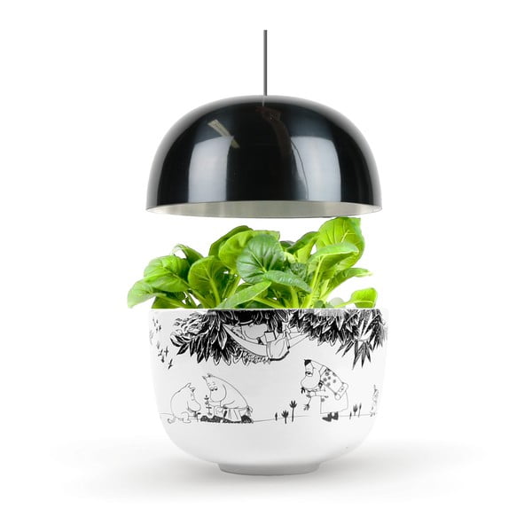 Czarno-biały inteligentny ogródek domowy Plantui Moomin Smart Garden Black