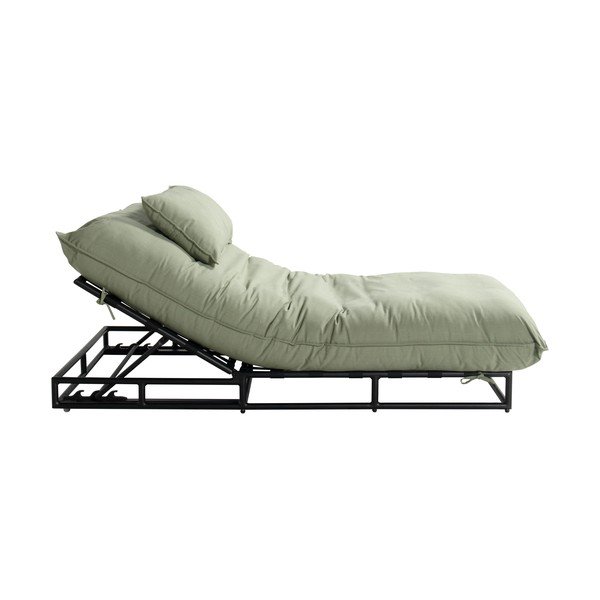 Zielony leżak ogrodowy z miętowymi poduszkami Hartman Exclusive-image-3