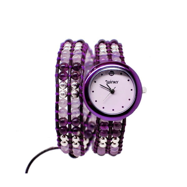 Zegarek z koralikami Double, Purple Rain