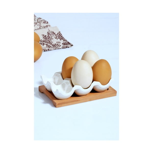 Porcelanowy stojak na jajka Kosova, 10,5x15x4 cm