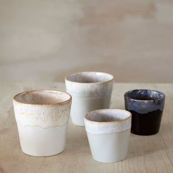 Beżowo-biała kamionkowa filiżanka do espresso Costa Nova, 90 ml-image-1