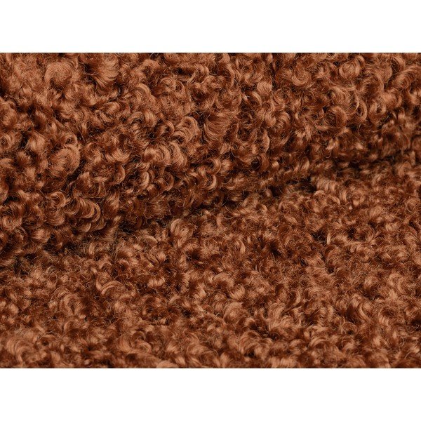 Ceglasty puf z materiału bouclé Dia – Micadoni -image-1