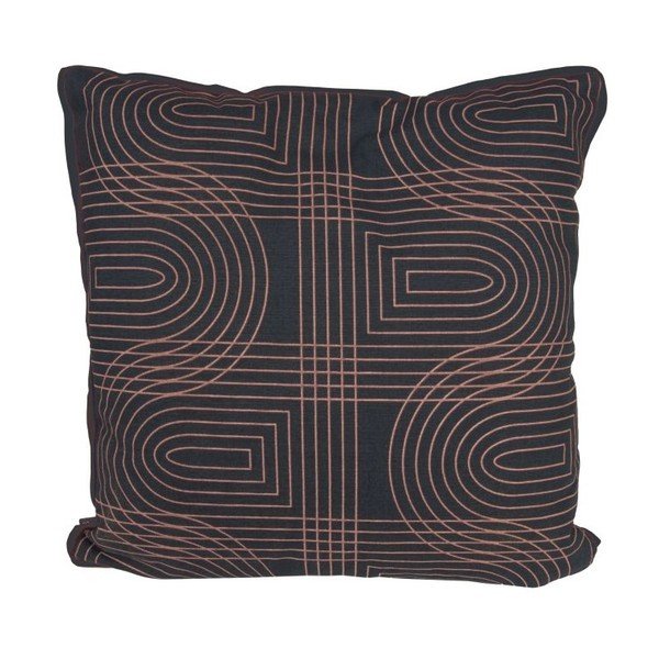 Poduszka Retro Grid Black, 45x45 cm