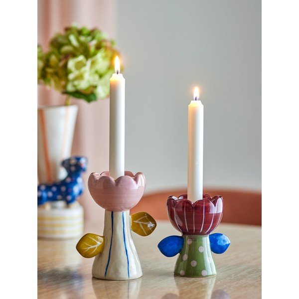 Kamionkowe świeczniki zestaw na świeczkę typu tealight 2 szt. Florita – Bloomingville-image-2