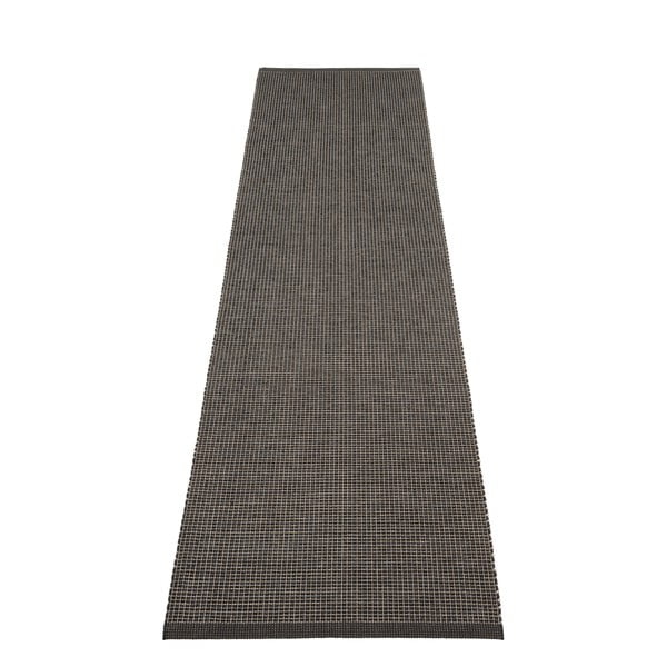 Antracytowy chodnik odpowiedni na zewnątrz 70x300 cm Emm Black Linen – Pappelina