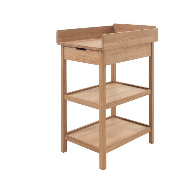 Przewijak z litego drewna dębowego z przewijakiem w naturalnym kolorze Forrest – Vipack