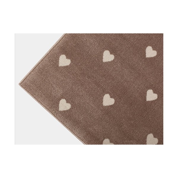 Brązowy dywan w serduszka KICOTI Beige Dots, 133x190 cm-image-3