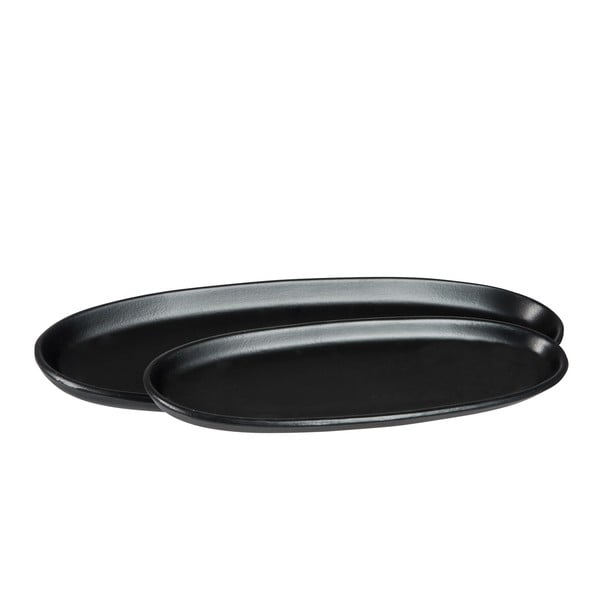 Zestaw 2 tac Plate Black, 52 cm